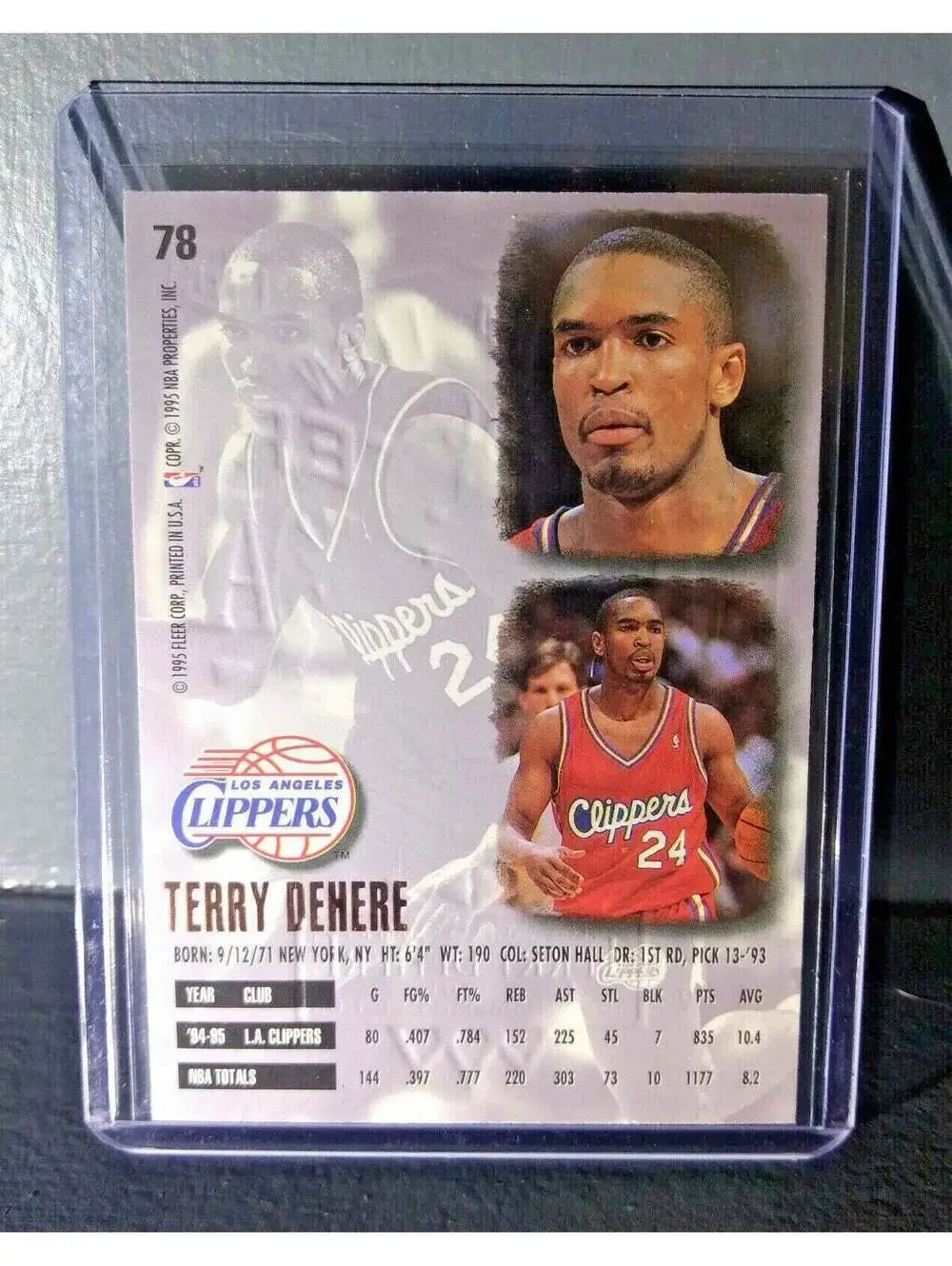 1995-96 Terry Dehere Fleer Ultra Gold Medallion #78 Basketball Card
